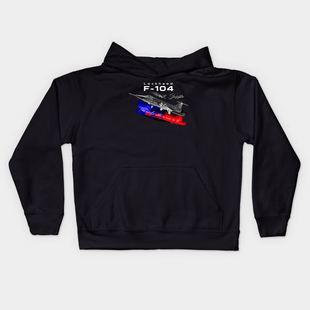 Lockheed F 104 StarfighterSupersonic Aircraft Kids Hoodie by aeroloversclothing